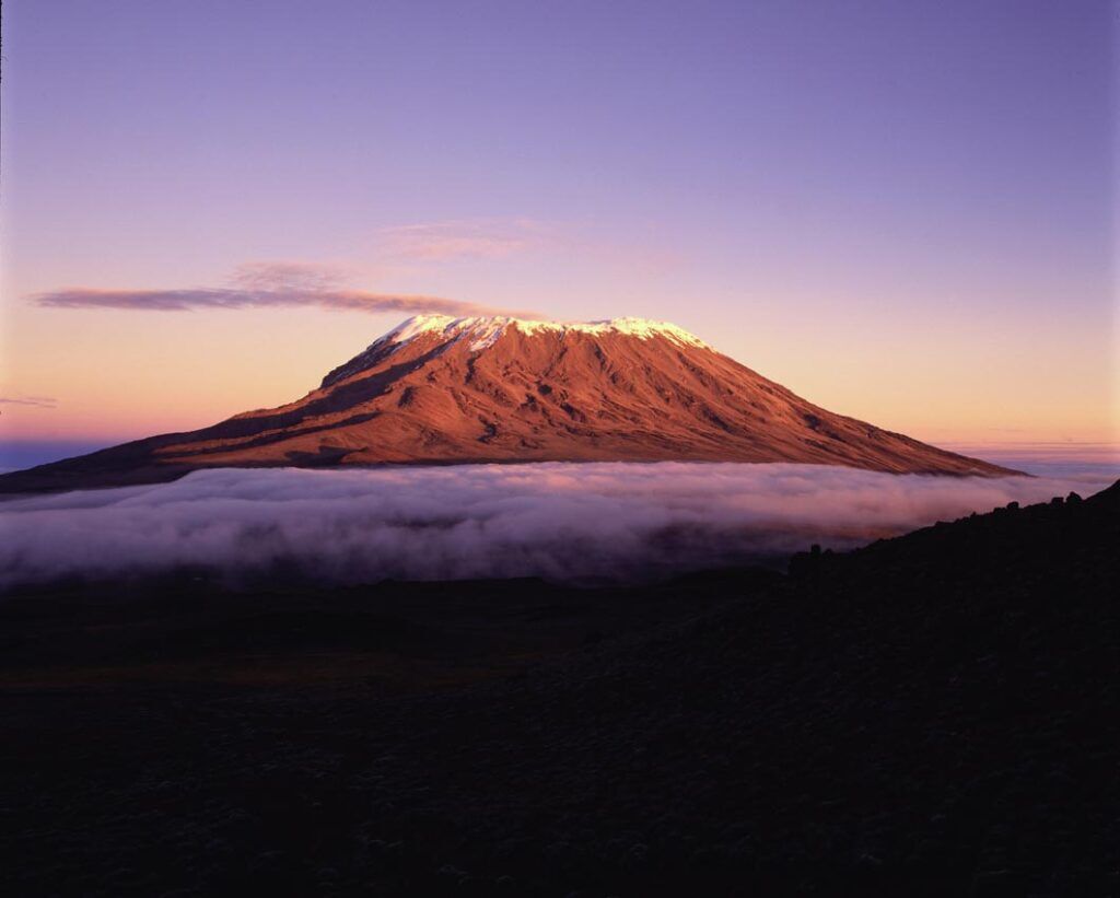 Zicht op de Kilimanjaro tijdens de Machame route