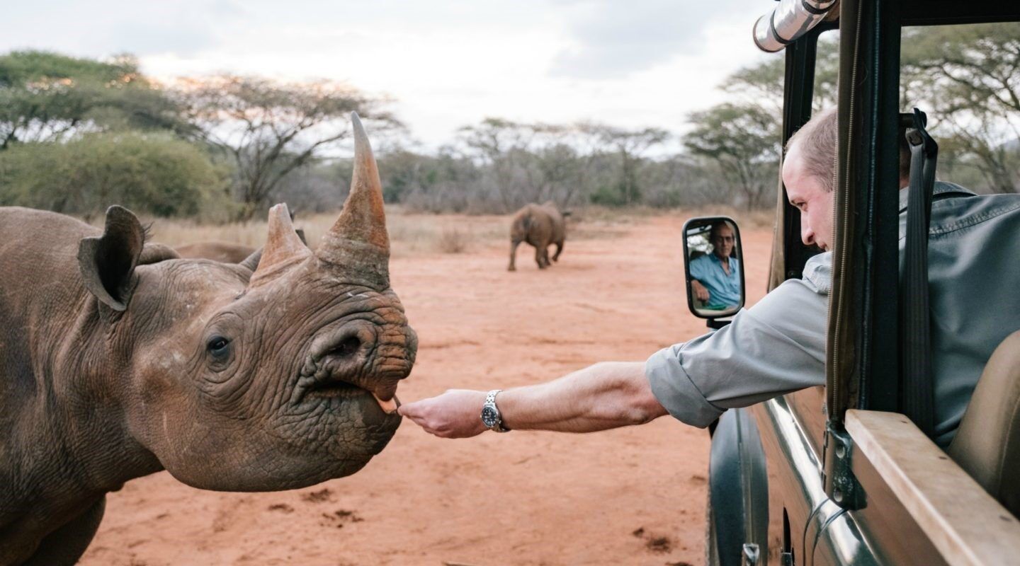 Mkomazi national park neushoorn
