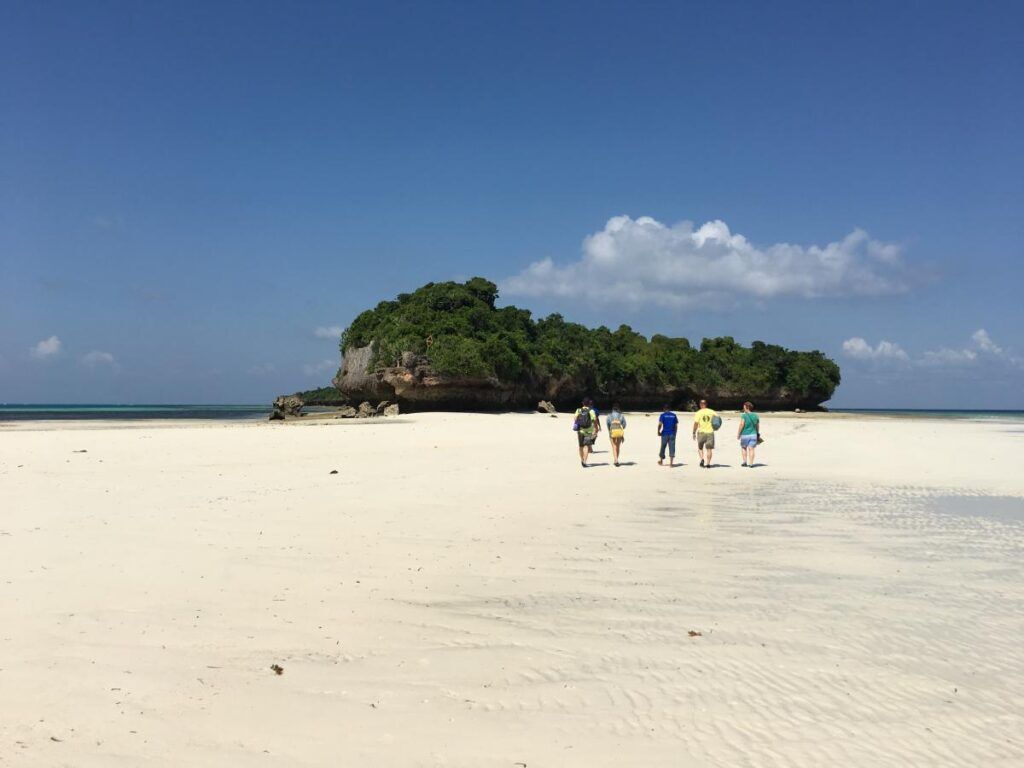 Wit zandstrand van Chumbe Island