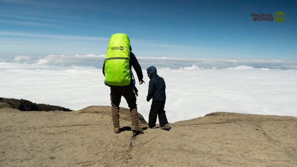 Ognjen op de Kilimanjaro