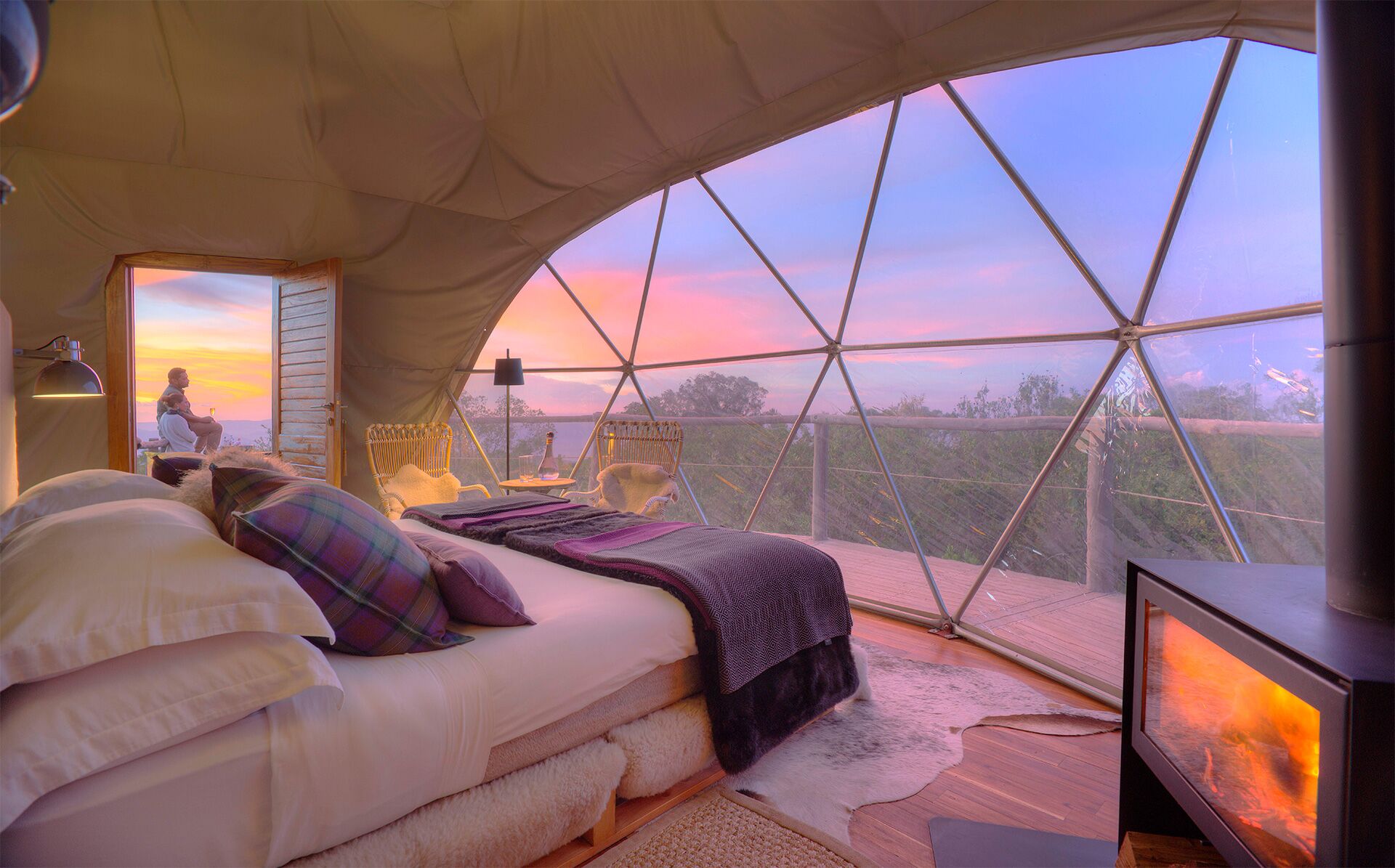 Dome zonsondergang