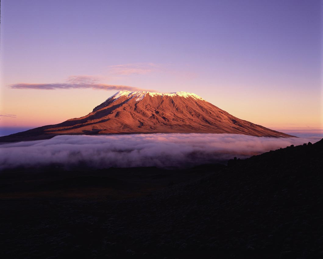 Zicht op de Kilimanjaro tijdens de Machame route
