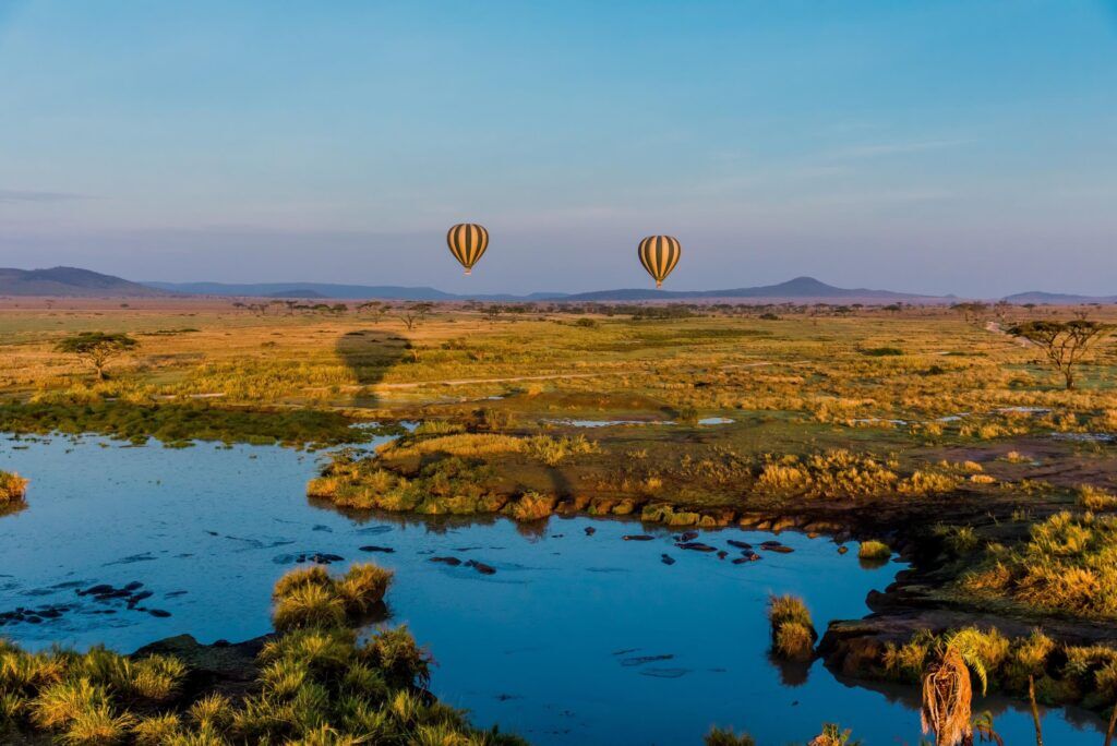 Luchtballonvaart in de Serengeti