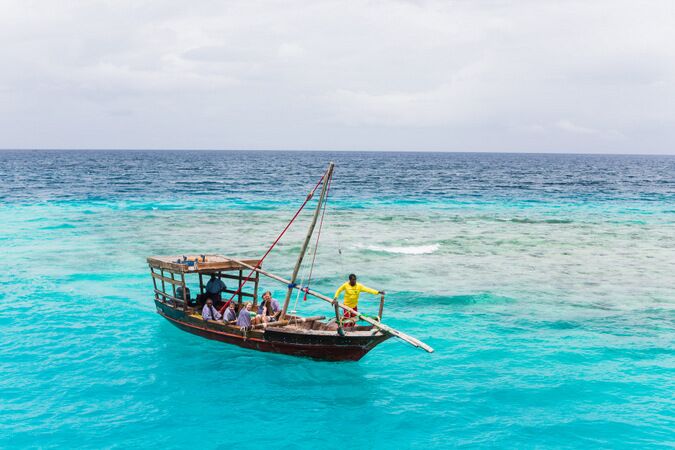 Schip op Mafia Island