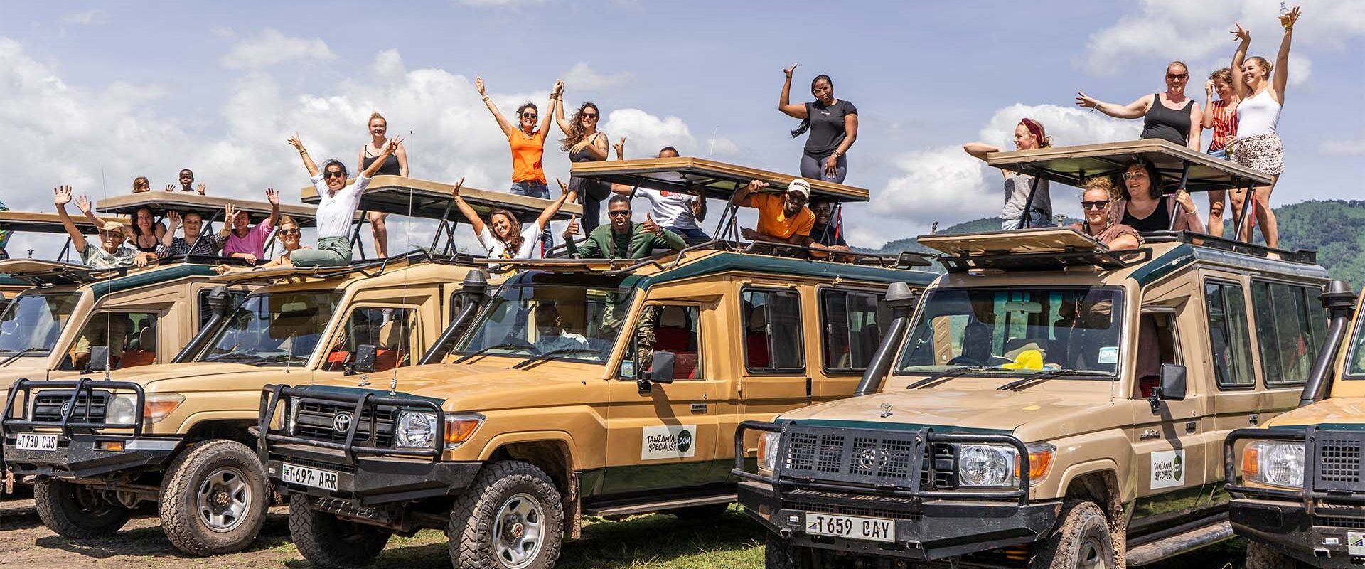 team tanzania specialist with the jeeps