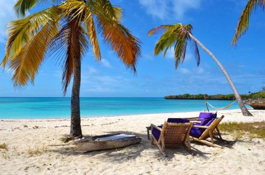 Strand en palmbomen op Fanjove