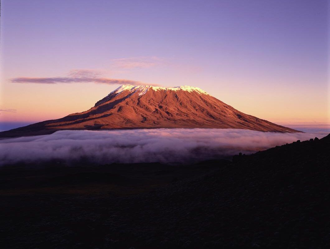 Zicht op de Kilimanjaro tijdens de Machame route